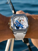 Artistic Fish Dial, Stainless Steel Case, Waterproof Sport Watch