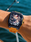 Artistic Fish Dial, Stainless Steel Case, Waterproof Sport Watch