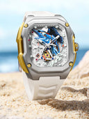 Artistic Fish Dial, Stainless Steel Case, Waterproof Sport Watch